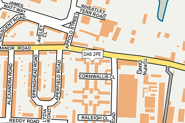 DA8 2PE map - OS OpenMap – Local (Ordnance Survey)