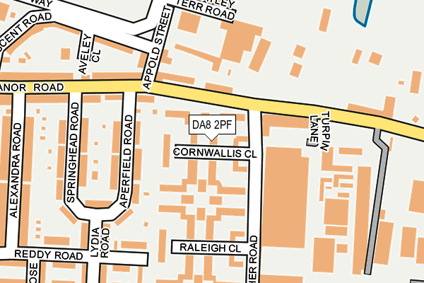DA8 2PF map - OS OpenMap – Local (Ordnance Survey)