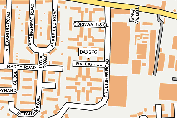 DA8 2PG map - OS OpenMap – Local (Ordnance Survey)