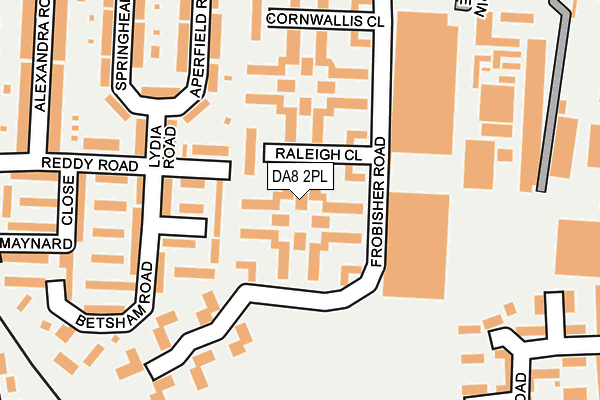 DA8 2PL map - OS OpenMap – Local (Ordnance Survey)