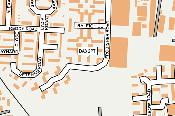 DA8 2PT map - OS OpenMap – Local (Ordnance Survey)