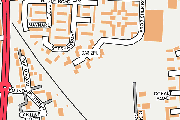 DA8 2PU map - OS OpenMap – Local (Ordnance Survey)