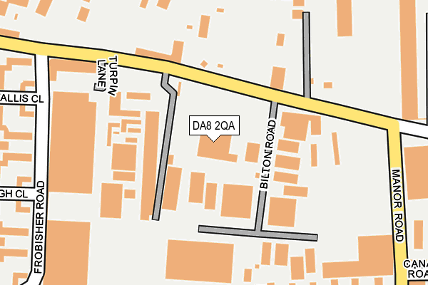DA8 2QA map - OS OpenMap – Local (Ordnance Survey)