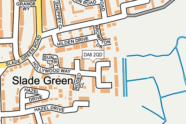 DA8 2QD map - OS OpenMap – Local (Ordnance Survey)