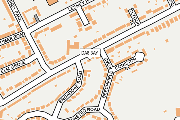 DA8 3AY map - OS OpenMap – Local (Ordnance Survey)