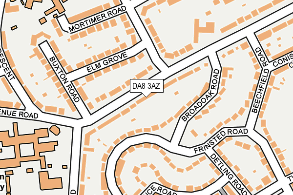 DA8 3AZ map - OS OpenMap – Local (Ordnance Survey)