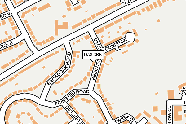DA8 3BB map - OS OpenMap – Local (Ordnance Survey)