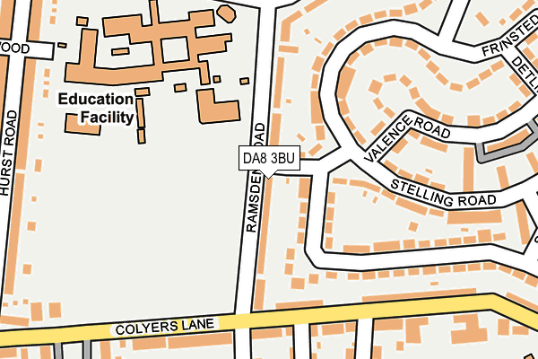 DA8 3BU map - OS OpenMap – Local (Ordnance Survey)