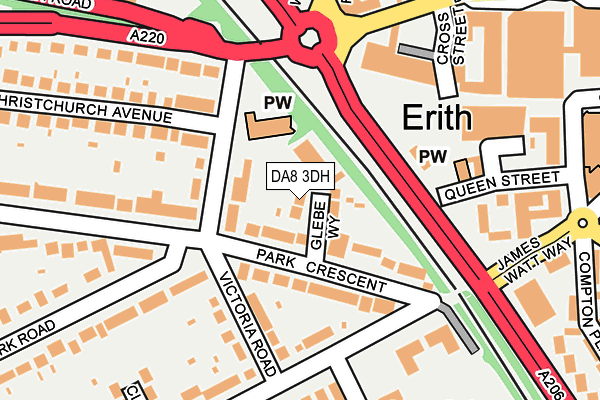 DA8 3DH map - OS OpenMap – Local (Ordnance Survey)