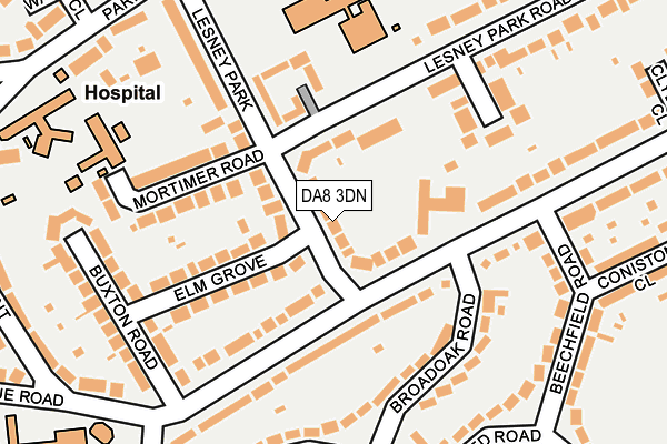 DA8 3DN map - OS OpenMap – Local (Ordnance Survey)