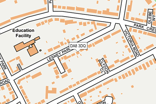 DA8 3DQ map - OS OpenMap – Local (Ordnance Survey)