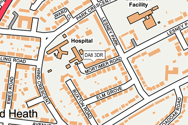 DA8 3DR map - OS OpenMap – Local (Ordnance Survey)