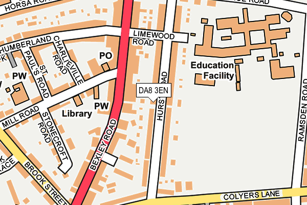 DA8 3EN map - OS OpenMap – Local (Ordnance Survey)