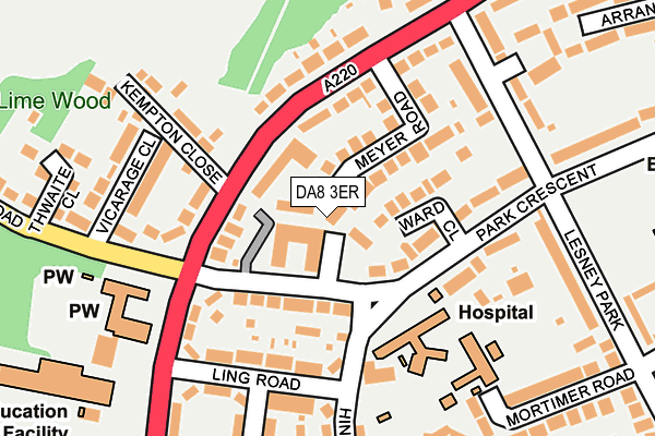 DA8 3ER map - OS OpenMap – Local (Ordnance Survey)