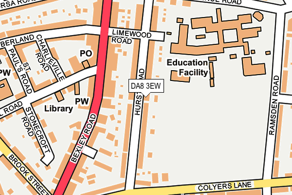 DA8 3EW map - OS OpenMap – Local (Ordnance Survey)