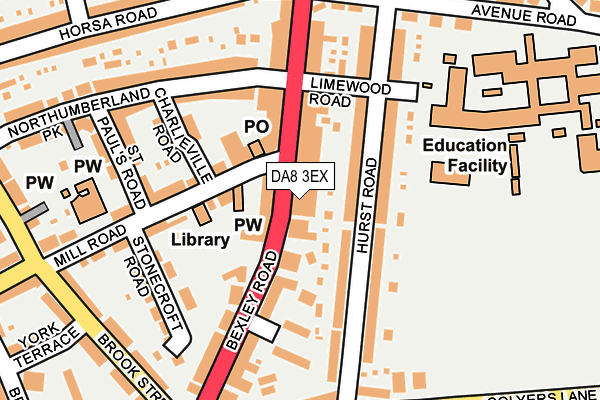 DA8 3EX map - OS OpenMap – Local (Ordnance Survey)