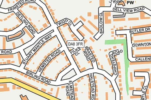 DA8 3FR map - OS OpenMap – Local (Ordnance Survey)