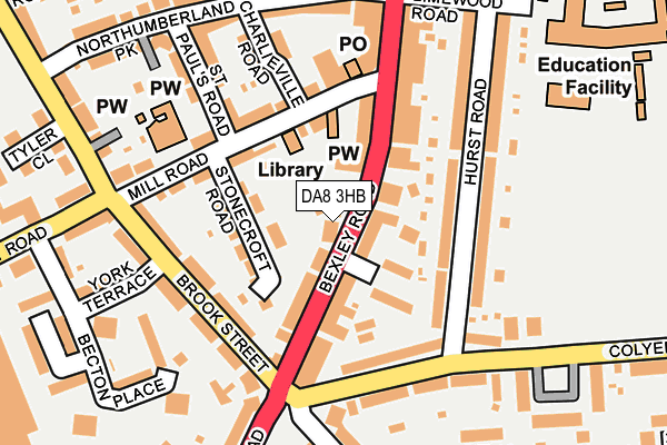 DA8 3HB map - OS OpenMap – Local (Ordnance Survey)