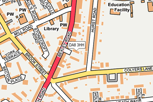DA8 3HH map - OS OpenMap – Local (Ordnance Survey)