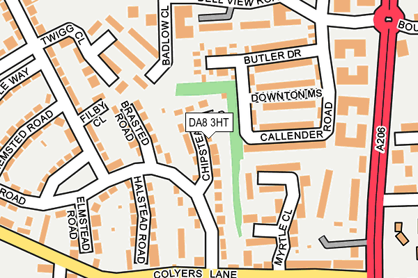 DA8 3HT map - OS OpenMap – Local (Ordnance Survey)