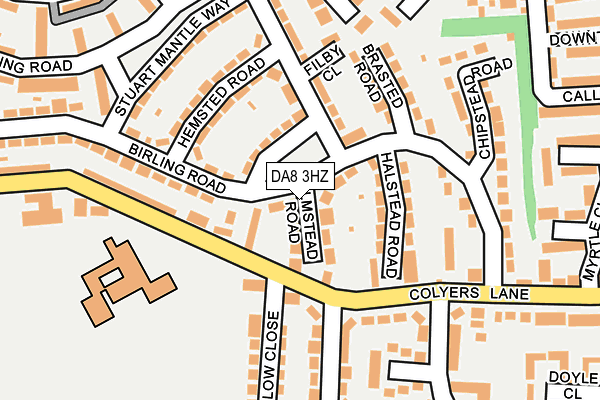 DA8 3HZ map - OS OpenMap – Local (Ordnance Survey)