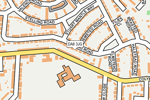 DA8 3JG map - OS OpenMap – Local (Ordnance Survey)