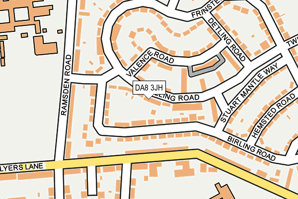 DA8 3JH map - OS OpenMap – Local (Ordnance Survey)