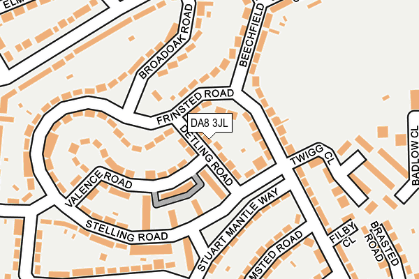DA8 3JL map - OS OpenMap – Local (Ordnance Survey)