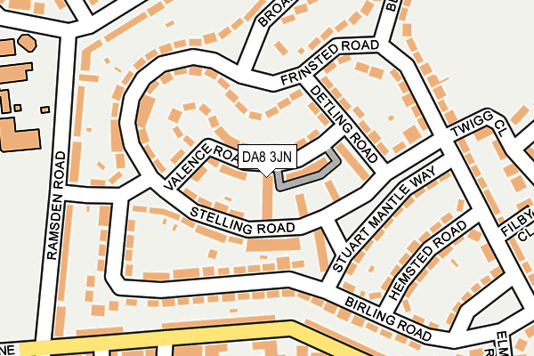 DA8 3JN map - OS OpenMap – Local (Ordnance Survey)