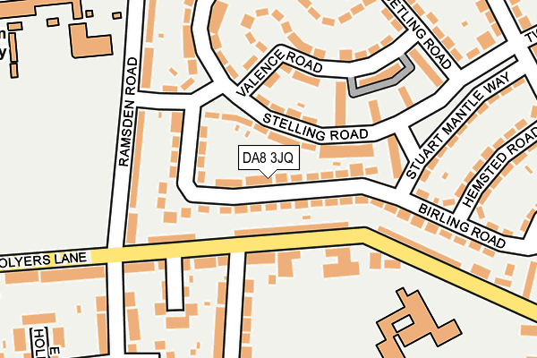 DA8 3JQ map - OS OpenMap – Local (Ordnance Survey)