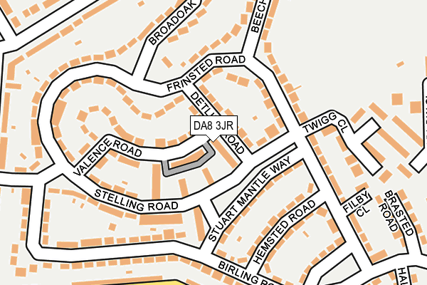 DA8 3JR map - OS OpenMap – Local (Ordnance Survey)