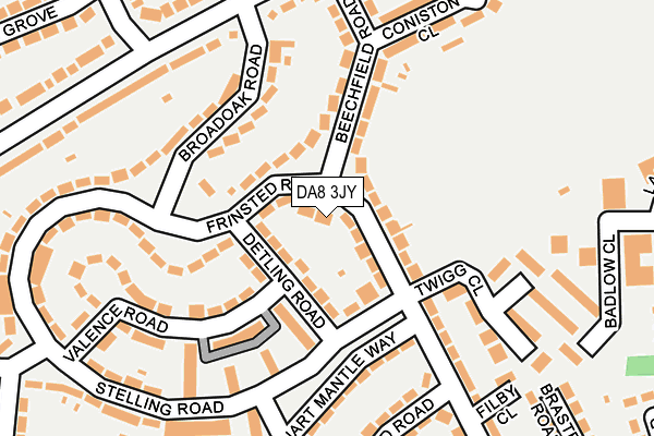 DA8 3JY map - OS OpenMap – Local (Ordnance Survey)