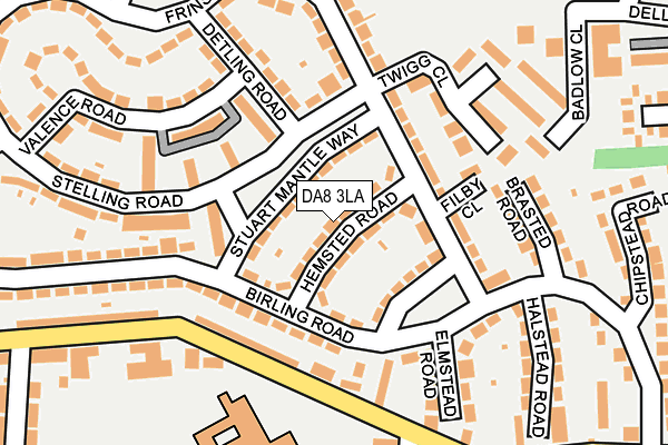 DA8 3LA map - OS OpenMap – Local (Ordnance Survey)