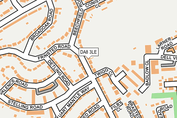 DA8 3LE map - OS OpenMap – Local (Ordnance Survey)