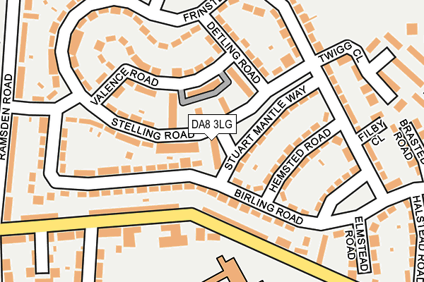 DA8 3LG map - OS OpenMap – Local (Ordnance Survey)