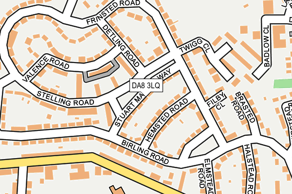 DA8 3LQ map - OS OpenMap – Local (Ordnance Survey)