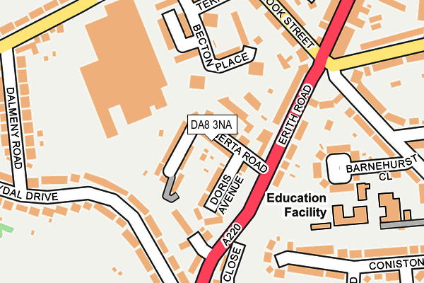 DA8 3NA map - OS OpenMap – Local (Ordnance Survey)