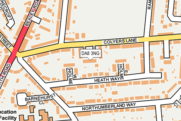 DA8 3NG map - OS OpenMap – Local (Ordnance Survey)