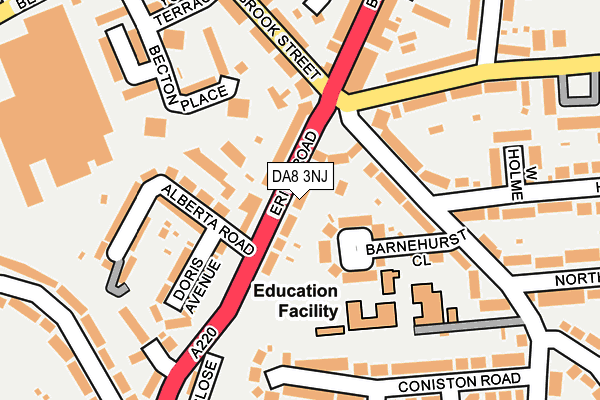 DA8 3NJ map - OS OpenMap – Local (Ordnance Survey)