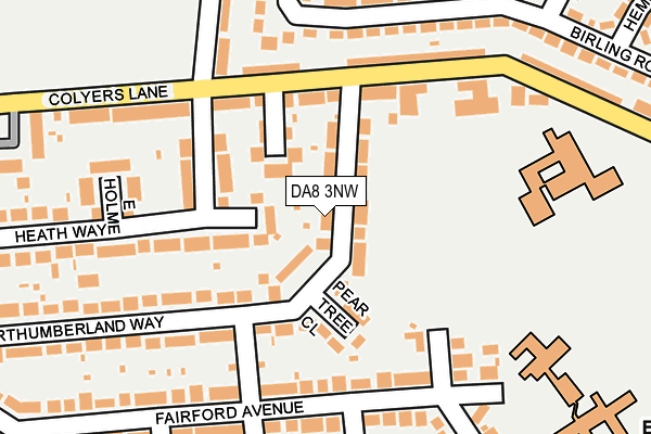 DA8 3NW map - OS OpenMap – Local (Ordnance Survey)