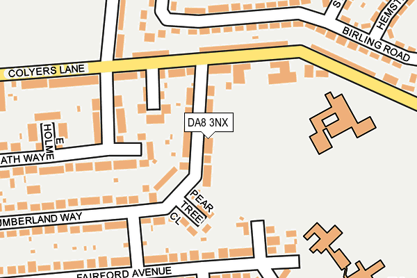 DA8 3NX map - OS OpenMap – Local (Ordnance Survey)