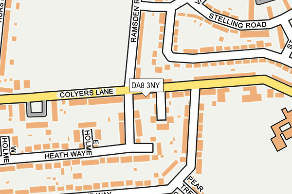 DA8 3NY map - OS OpenMap – Local (Ordnance Survey)