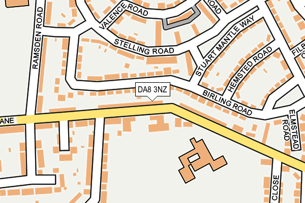 DA8 3NZ map - OS OpenMap – Local (Ordnance Survey)