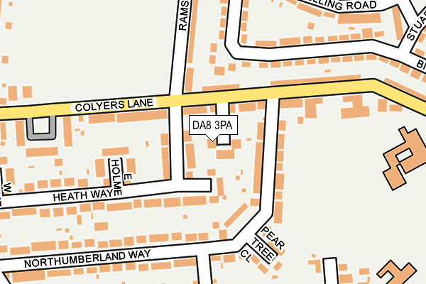 DA8 3PA map - OS OpenMap – Local (Ordnance Survey)