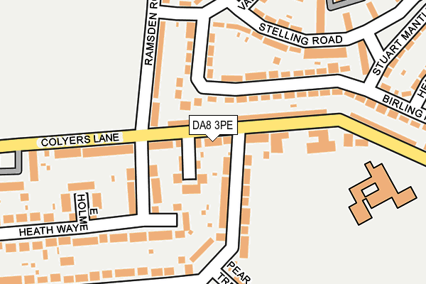 DA8 3PE map - OS OpenMap – Local (Ordnance Survey)