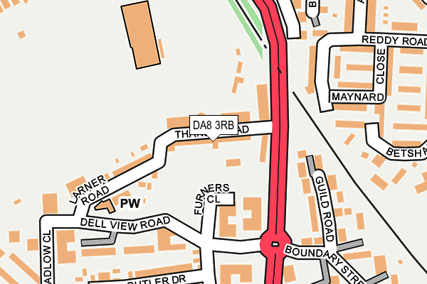DA8 3RB map - OS OpenMap – Local (Ordnance Survey)