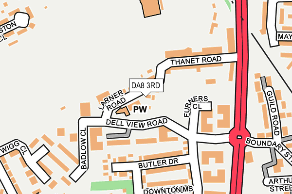 DA8 3RD map - OS OpenMap – Local (Ordnance Survey)