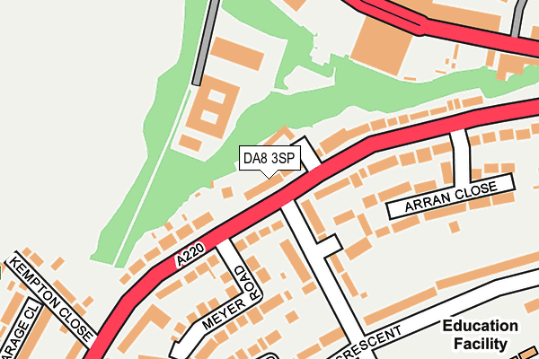 DA8 3SP map - OS OpenMap – Local (Ordnance Survey)
