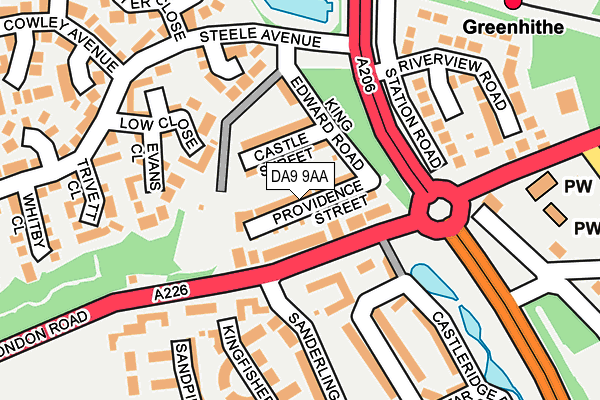 DA9 9AA map - OS OpenMap – Local (Ordnance Survey)