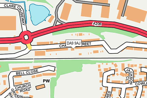 DA9 9AJ map - OS OpenMap – Local (Ordnance Survey)
